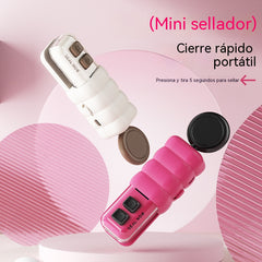 🍿🍟Máquina selladora doméstica recargable, selladora de bolsas de plástico para envases de aperitivos.