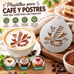 ☕ Molde de acero inoxidable para arte latte de café