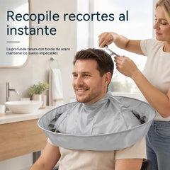📢📢2 piezas 24 euro⏰Capa de corte de pelo transpirable (gris, talla mediana) y bata de salón inodora para teñir el cabello.