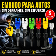【5 piezas 27€】🚗Herramienta para repostar y verter combustible en el coche, embudo manos libres🔥