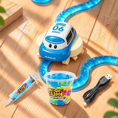 🚗🎨 Coche de Pista Automático con Slime, Juguete Interactivo que Sigue Líneas y Crea Circuitos Infinitos, Ideal para Regalo 🎁