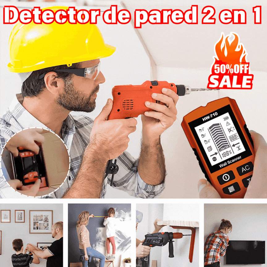 🔥【49%OFF】🔍 Detector de pared 2 en 1 – ¡Evita cables y tuberías ocultas!