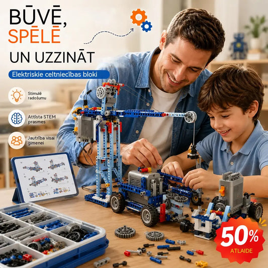 🤖🧩 【50% atlaide ierobežotu laiku】LEGO tipa elektriskā robota konstruktors bērniem
