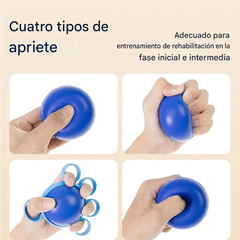 【2 por 24 euros】Pelota ortopédica para la recuperación de dedos y manos, con anillos de fijación, dispositivo de entrenamiento de fuerza y movilidad para personas mayores o con secuelas de un derrame cerebral.