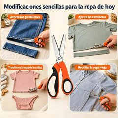 👗✂️ Tijeras de sastre con borde decorativo – Profesionales en corte zigzag y ondulado | Perfectas para telas, patchwork y proyectos DIY
