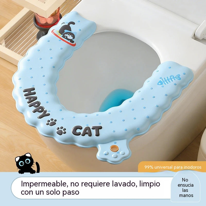 🎁 Compra 1 y llévate 1 gratis, ¡2 unidades por solo 24 €!🚽🧼 Funda de Asiento de Inodoro EVA Suave 4 Estaciones – Impermeable, Lavable y Súper Cómoda