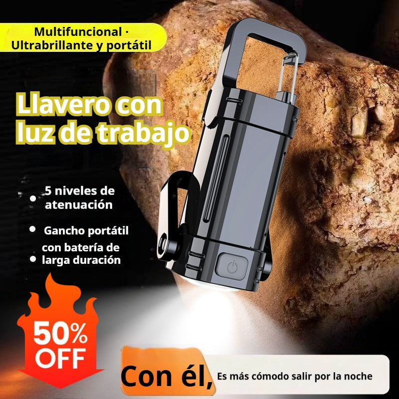 【Compra 1 y llévate 1 gratis】🔥Gran oferta🔥Linterna mini para llave súper brillante e impermeable con salida de 1200 lm