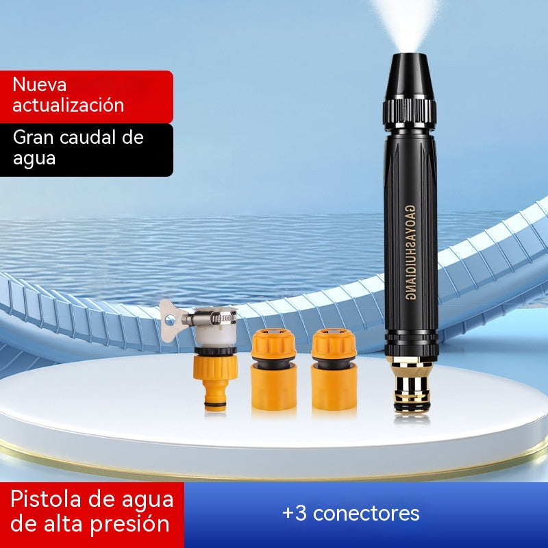 🏆¡Último día de la oferta especial! 🔥Pistola de lavado de autos de alta presión para uso doméstico con boquilla de refuerzo y manguera 👍💦