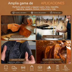 🧵【2 juegos】👞 Set de Agujas de Costura Intercambiables 5 en 1 – Kit Profesional para Reparación de Zapatos y Manualidades en Cuero 🛠️✨