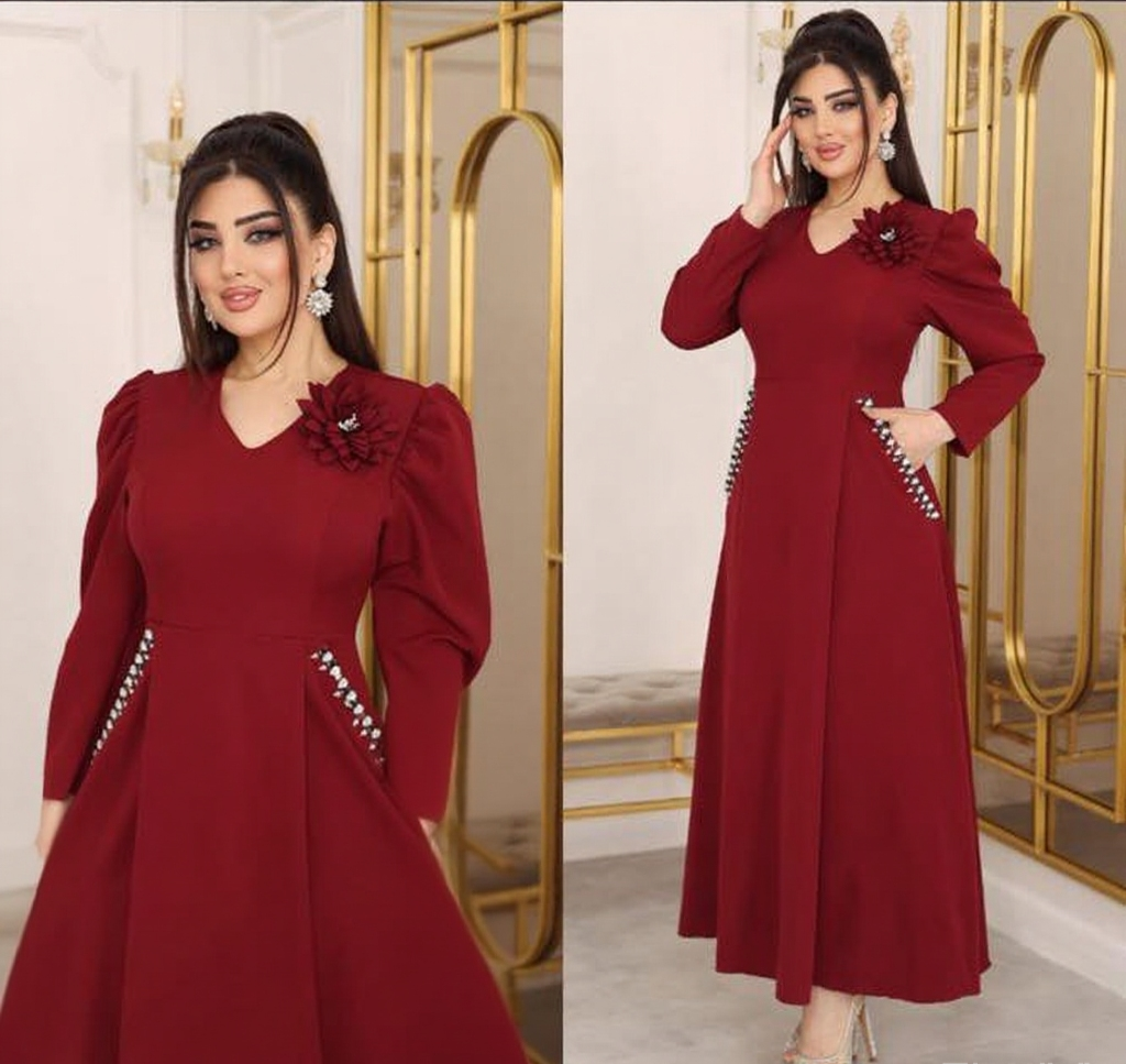 🔥🔥【S-5XL】【40-120kg】🥰 👗Nuevo vestido de moda otoño e invierno 2025 con estampado grande