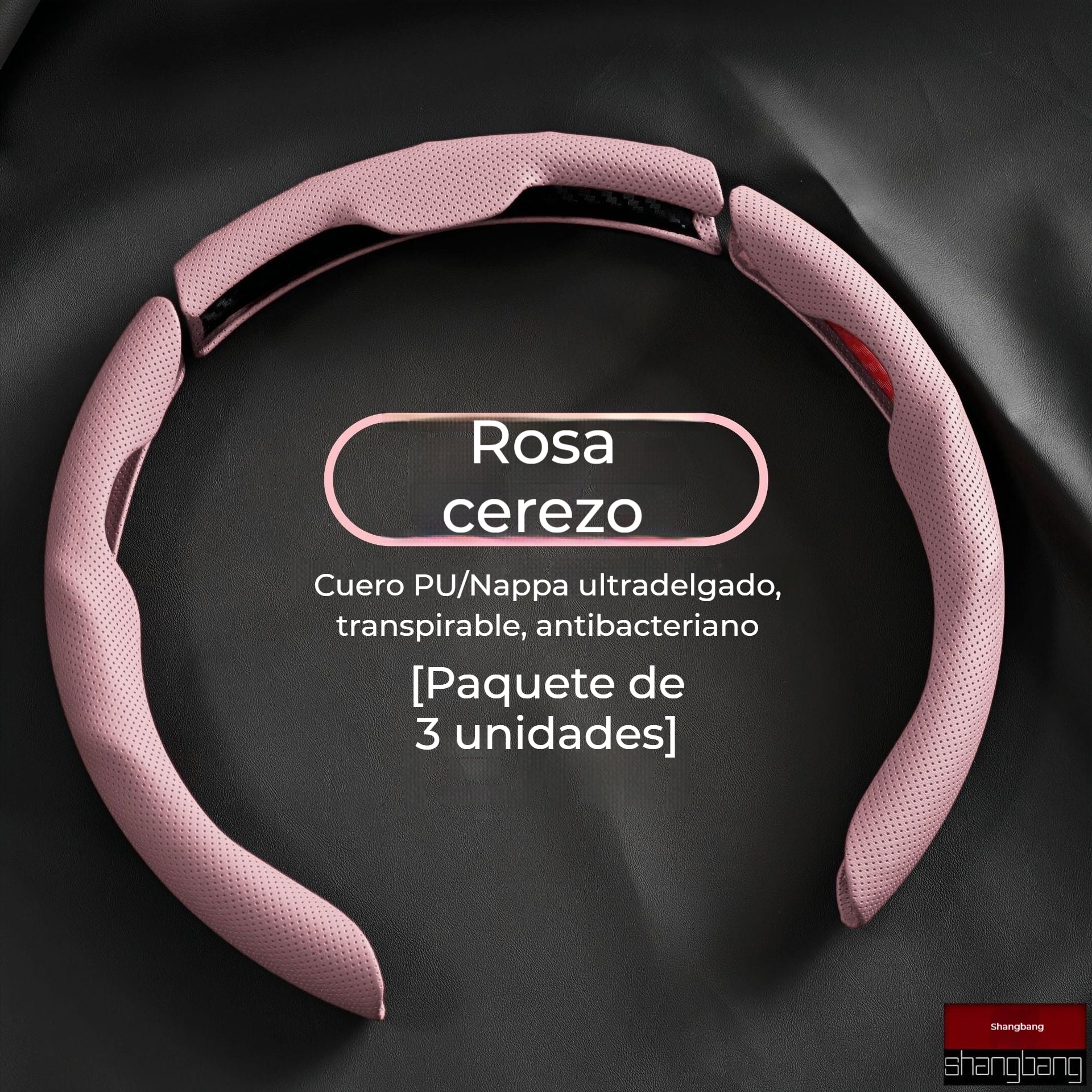 🚗Volante de cuero para coche, adecuado para todas las estaciones, antideslizante, absorbe el sudor y resistente al desgaste.