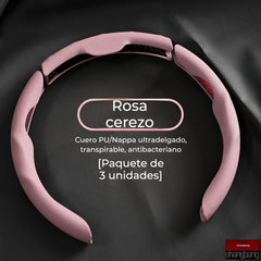 🚗Volante de cuero para coche, adecuado para todas las estaciones, antideslizante, absorbe el sudor y resistente al desgaste.