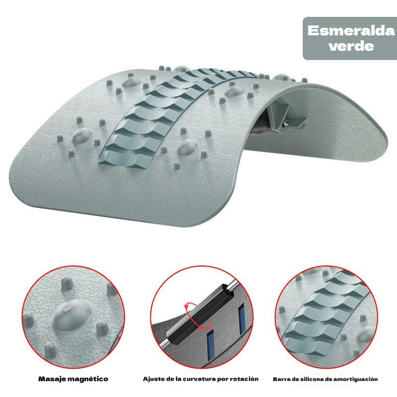 Dispositivo de relajación de la columna lumbar, camilla, ayuda para la corrección de la cifosis lumbar, dispositivo de fijación