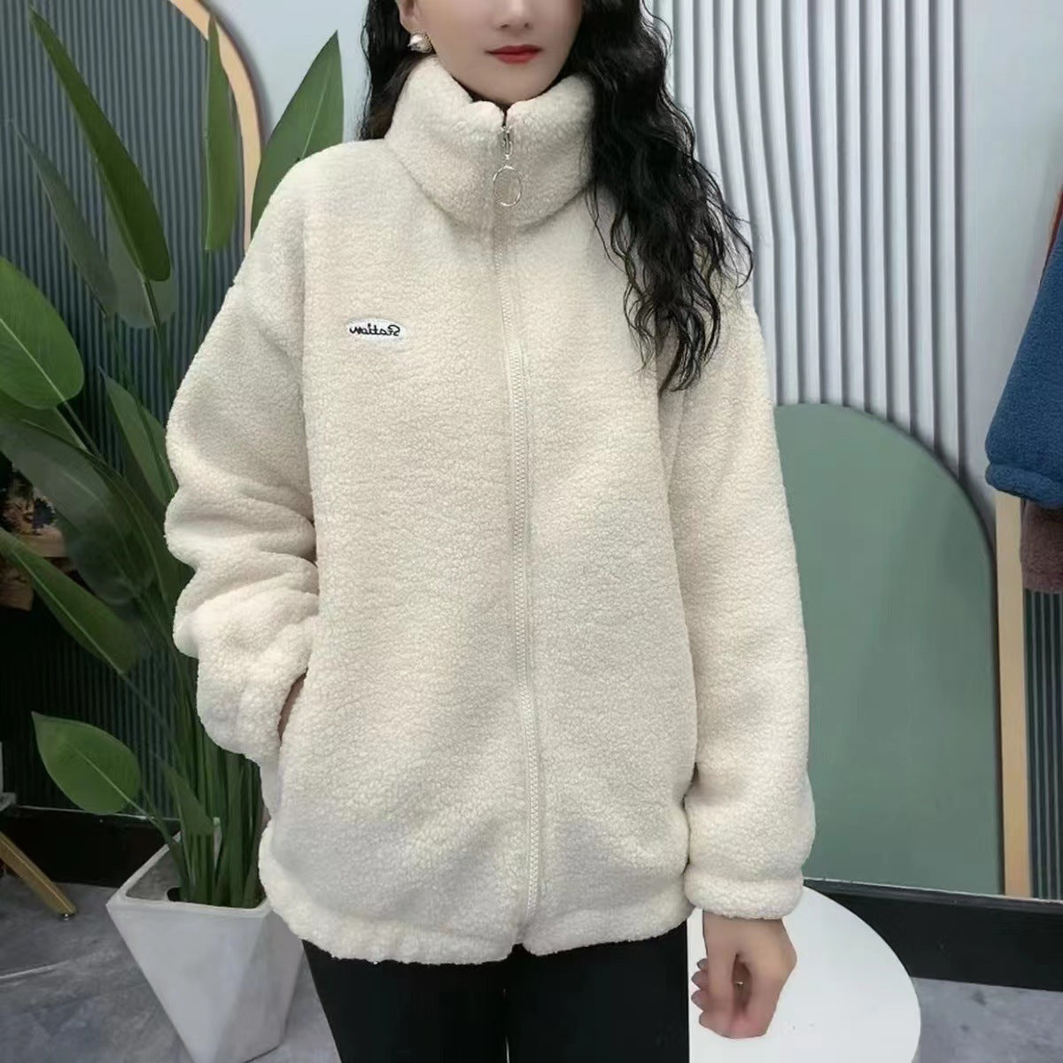 🔥🔥【M-4XL】Chaqueta cálida de lana de cordero de puro algodón