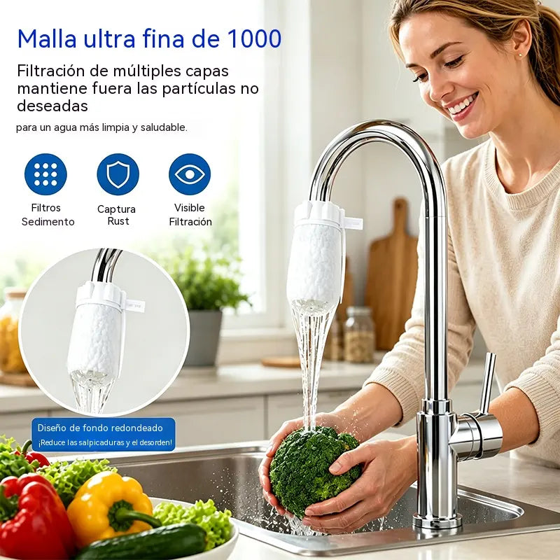 【100 bolsas】🚰💧Bolsa de algodón de alta densidad para filtro de grifo / apta para agua fría y caliente / filtro reforzado para agua de manantial, agua del grifo, cemento, arena e impurezas.