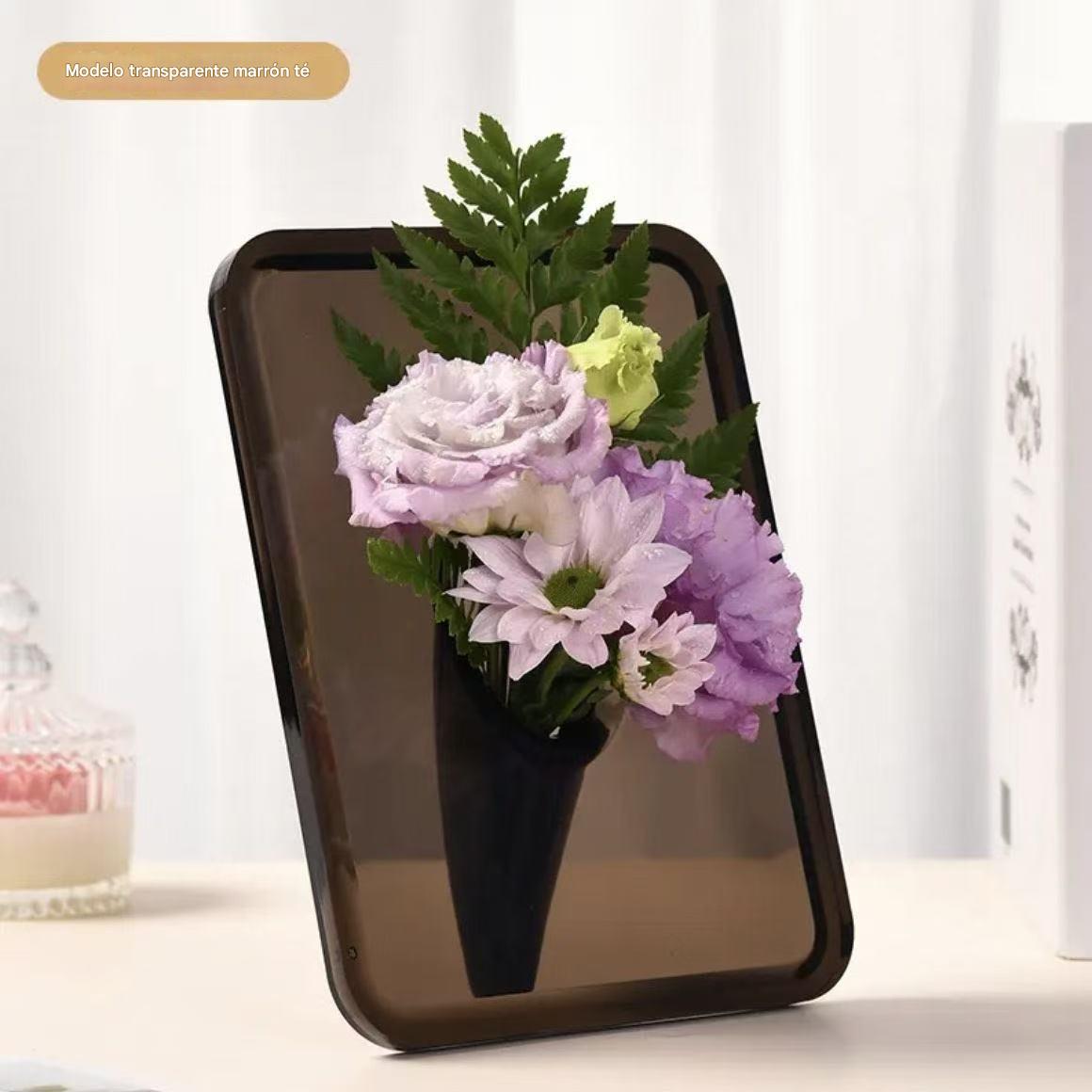 🔥🌼【1 piezas 24 euros】Florero con marco de fotos de escritorio de alta calidad