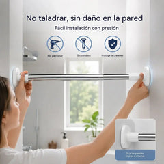 【130-240 cm, capacidad de carga de 100 kg】🏠 ✨ Esta barra telescópica ajustable multifuncional ofrece una excelente estabilidad y es ideal para colgar cortinas, ropa y mucho más.