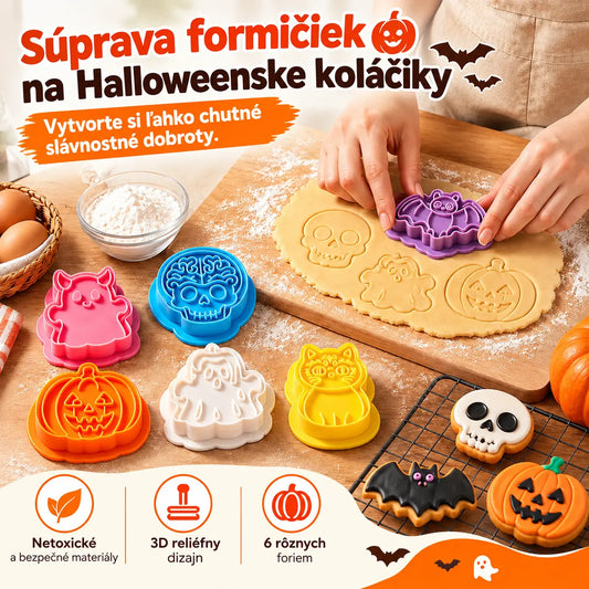 🔥6-dielna 👻 Sada vykrajovačiek na halloweenske sušienky: Ideálne na sušienky, torty a jedinečné dekorácie 🎯