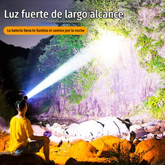 ⚡Foco de búsqueda montado en la cabeza de alto rendimiento 🔋 Batería de litio recargable de larga duración, 💡 luz superbrillante, 💧 resistente al agua, perfecto para pesca y exteriores.