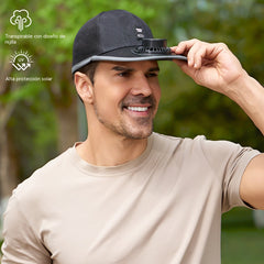 🧢Gorra de béisbol para ventilador con energía solar para exteriores