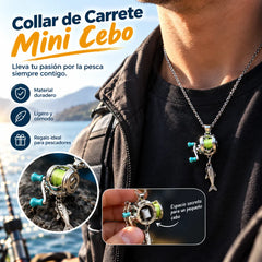🎣 Collar con colgante de mini carrete de pesca | Un regalo único para los amantes de la pesca