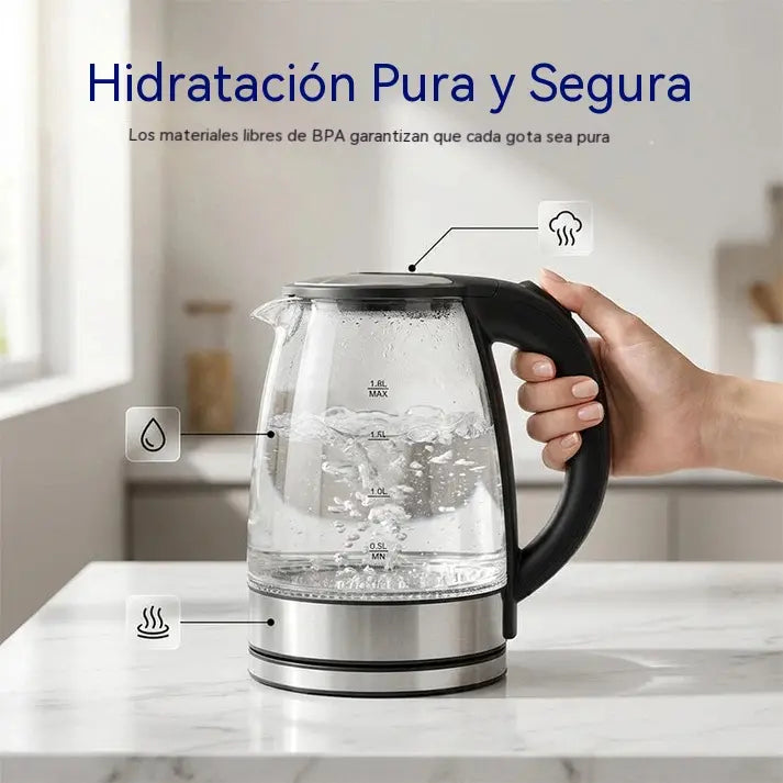 📢📢 ¡50% DE DESCUENTO! ⏰ Hervidor eléctrico de vidrio con luz LED