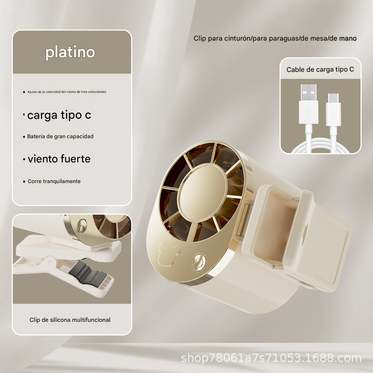 🌀Nuevo ventilador con clip para la cintura❄disipa el calor rápidamente.