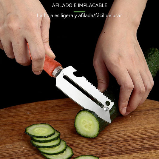 💥Compra 1 y llévate 1 gratis：2 piezas💥🔪Pelador multifuncional de acero inoxidable🧅