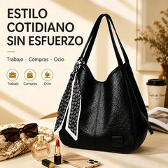 👜 Nuevo bolso de mano retro de gran capacidad 2026 – Piel suave, se puede llevar cruzado o al hombro ✨🛍️