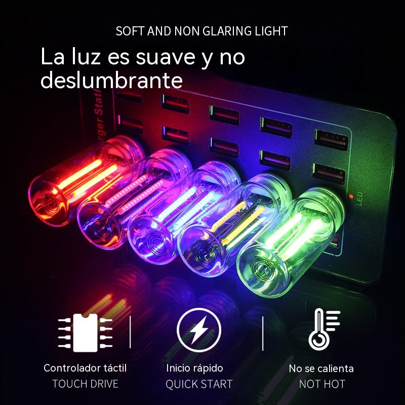 🌈Compra 1 y recibe 1 gratis✨ Mini Luz Nocturna USB LED de 7 Colores – ¡Ambiente Cool para Coche, Camping y Gaming!
