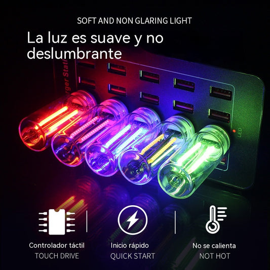 🌈Compra 1 y recibe 1 gratis✨ Mini Luz Nocturna USB LED de 7 Colores – ¡Ambiente Cool para Coche, Camping y Gaming!