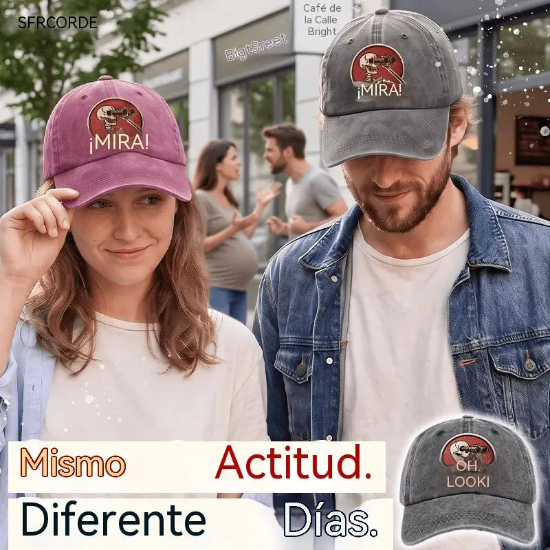🧢💯Gorra de béisbol bordada con calavera