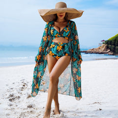 🩱🏖️【Descuento del último día】【40-100KG】Conjunto de traje de baño de tres piezas sexy y moderno