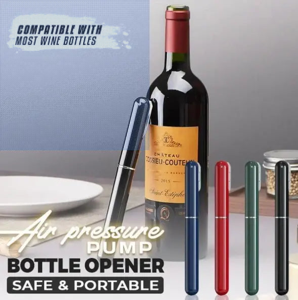 🎉【Compra uno y llévate otro gratis】✨🍷 Abrebotellas neumático de aguja para vino tinto