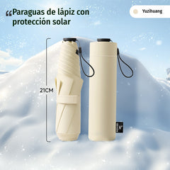 ☂️🌞 Paraguas ultraligero para todo clima – Revestimiento nano negro UPF50+ (protección UV) y alta resistencia al viento