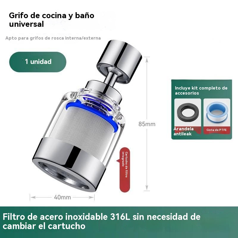 🔥💦Aireador de filtro universal con interfaz de acero inoxidable