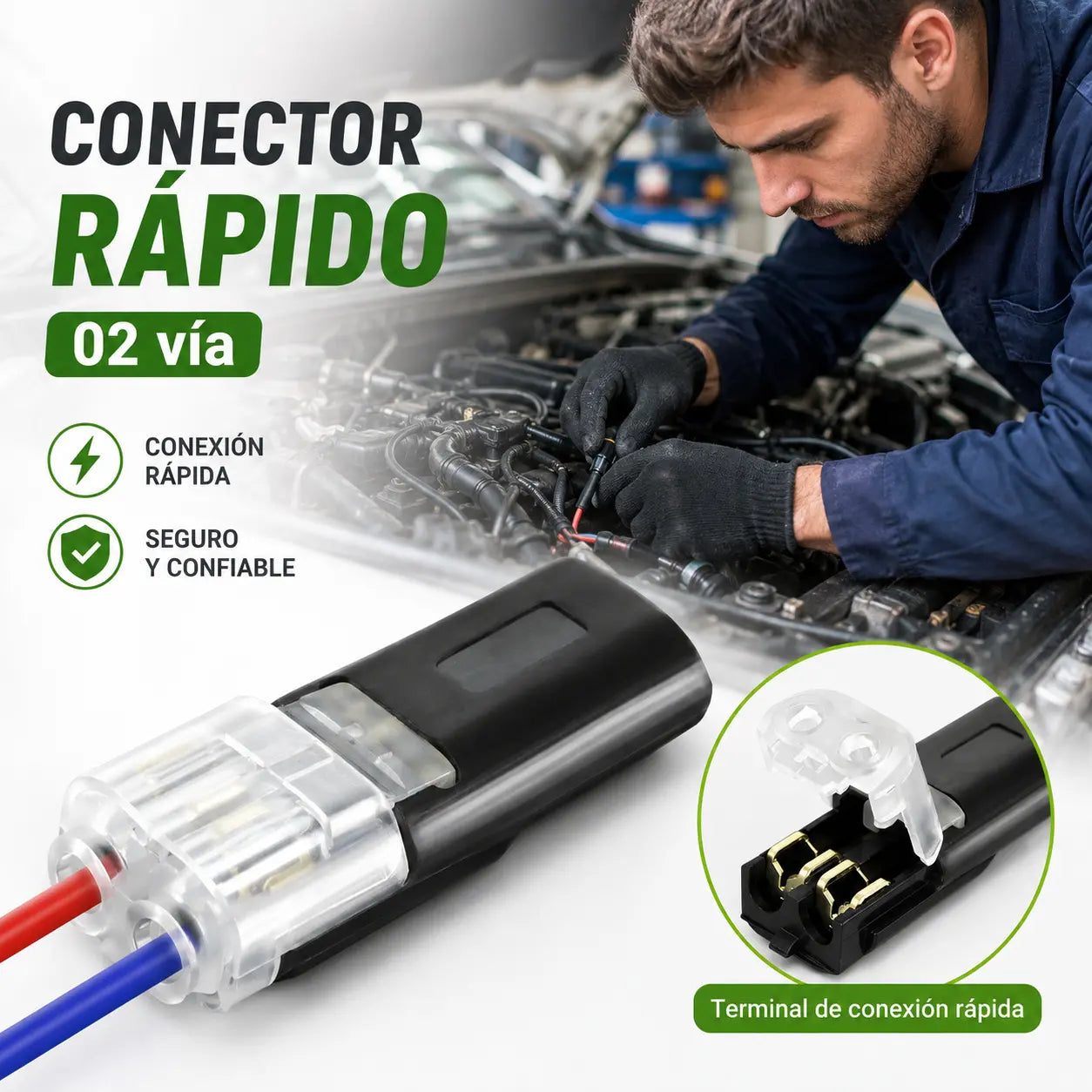 🏆【20/40 piezas】Conectores de cable sin soldadura: compatibles con tiras de LED y cables sólidos/multifilares de 18 a 22 AWG.