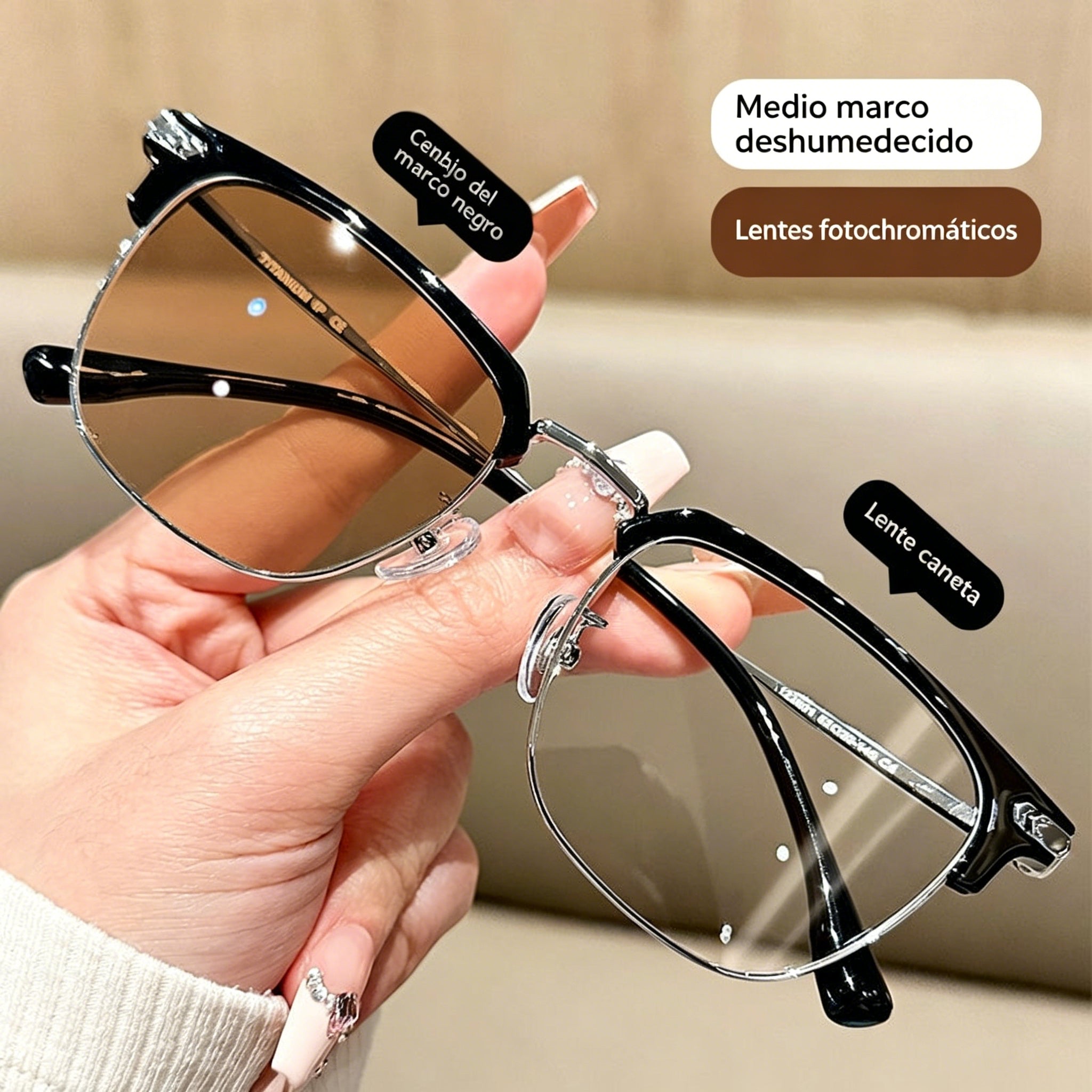 Gafas inteligentes con zoom automático contra la luz azul
