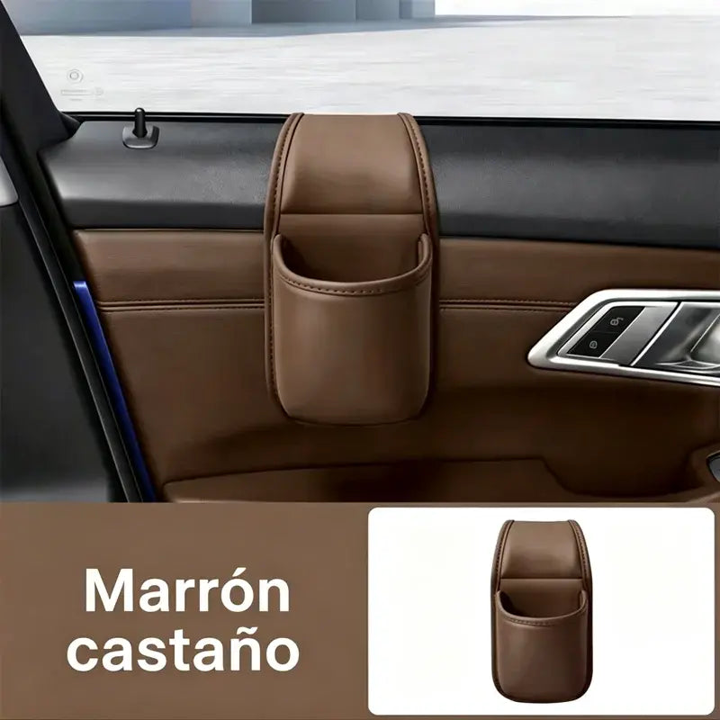 【2 unidades a 25 euros】🚗 Organizador de puerta para coche – Bolsillo de almacenamiento con soporte para vasos, colgante en la ranura de la ventanilla 🧺💧