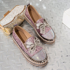 🔥【Ofertas especiales de otoño】【36-43】Zapatos casuales de diamantes de imitación de moda para otoño e invierno 2025
