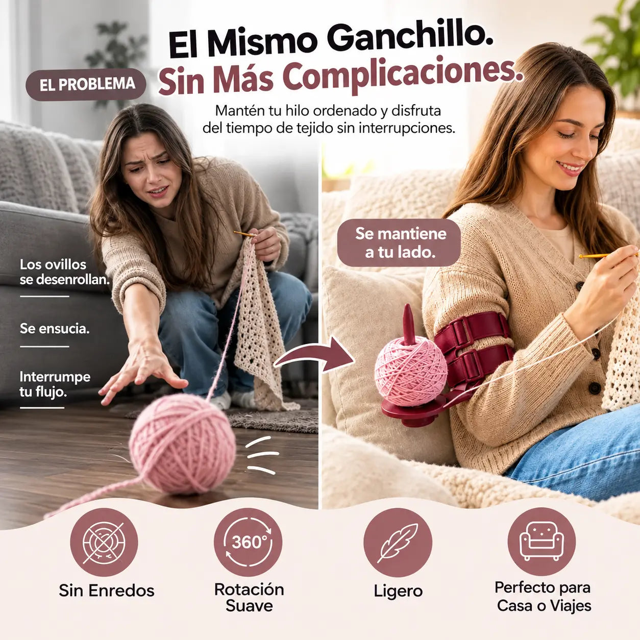 📢📢¡50% de descuento! ⏰Organizador de hilo para brazo con correas dobles ajustables