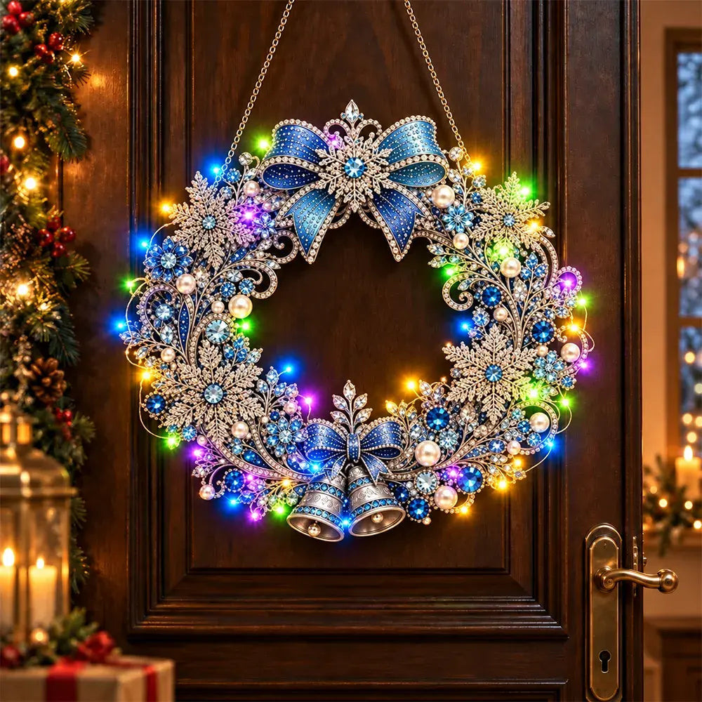 🎄✨ Kit DIY de Atrapaluz Navideño con Perlas y Diamantes | Adorno Colgante con Luces LED | Manualidades Creativas para Navidad 💎