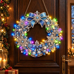🎄✨ Kit DIY de Atrapaluz Navideño con Perlas y Diamantes | Adorno Colgante con Luces LED | Manualidades Creativas para Navidad 💎