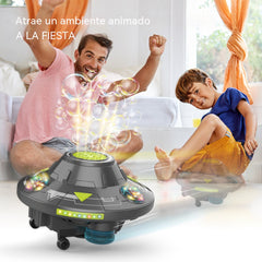 💧 Máquina de burbujas con luces y música: automática, segura para niños y perfecta para fiestas, jardines o diversión veraniega sin fin 🎶