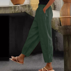 😍💕Último día de rebajas: 50% de descuento💕Pantalones casuales de algodón y lino para mujer