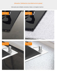 【40cm*5m】🛡️ Lámina Adhesiva de Aluminio Removible – Antigrasa, Resistente al Calor y Fácil de Limpiar