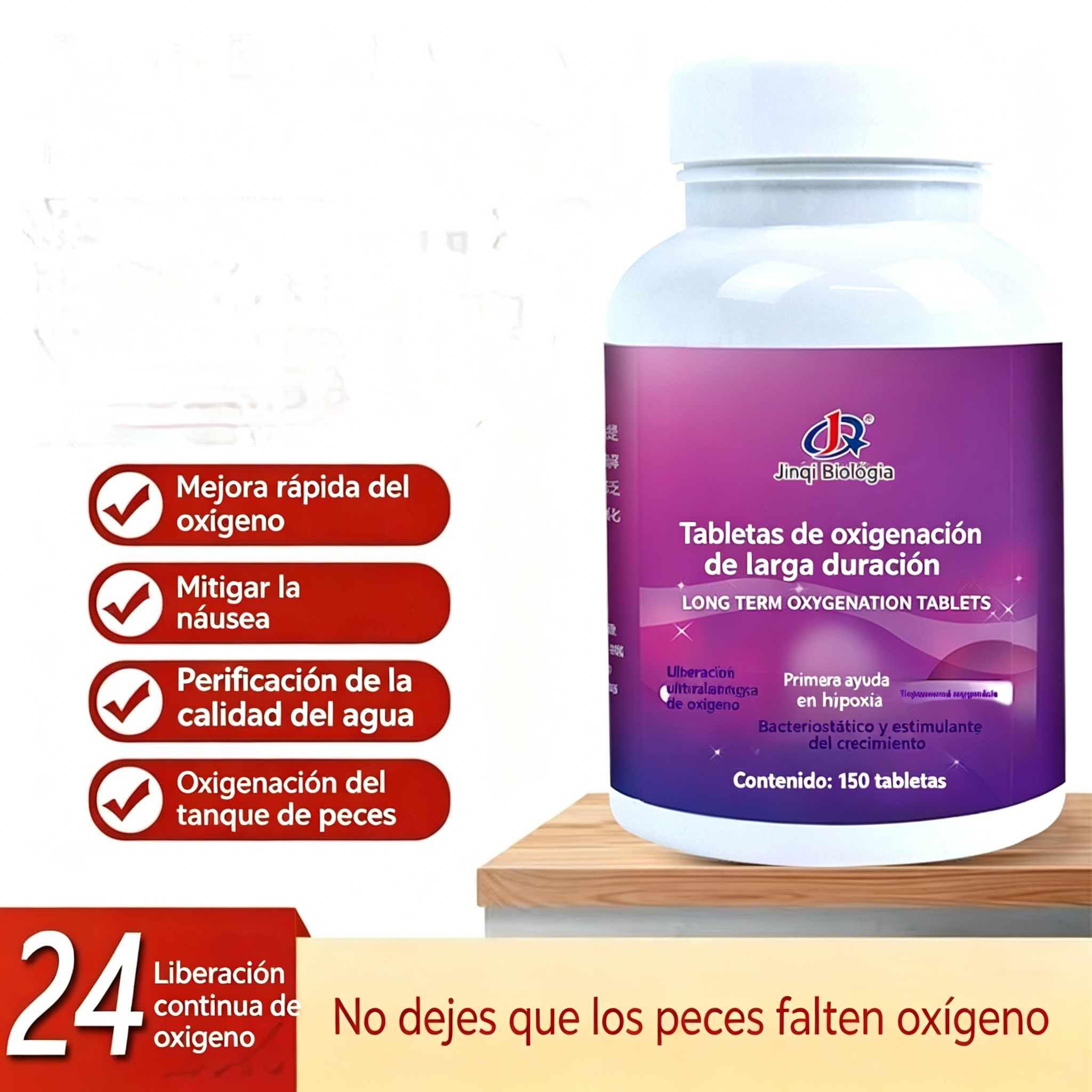 🐟【300 kapsúl】2 fľaše za 26 eur💧 Tabletas efervescentes para limpiar el agua de acuarios y estanques, tabletas oxigenantes para acuarios 🔥