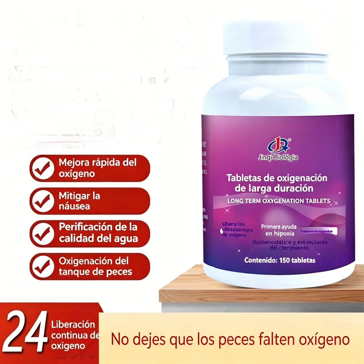 🐟【300 kapsúl】2 fľaše za 26 eur💧 Tabletas efervescentes para limpiar el agua de acuarios y estanques, tabletas oxigenantes para acuarios 🔥