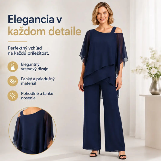 ⏳【Tričko + nohavice】⏰【50–120 kg】👚👖 Dámska dvojdielna súprava: materiál šetrný k pokožke, znížené ramená ✅
