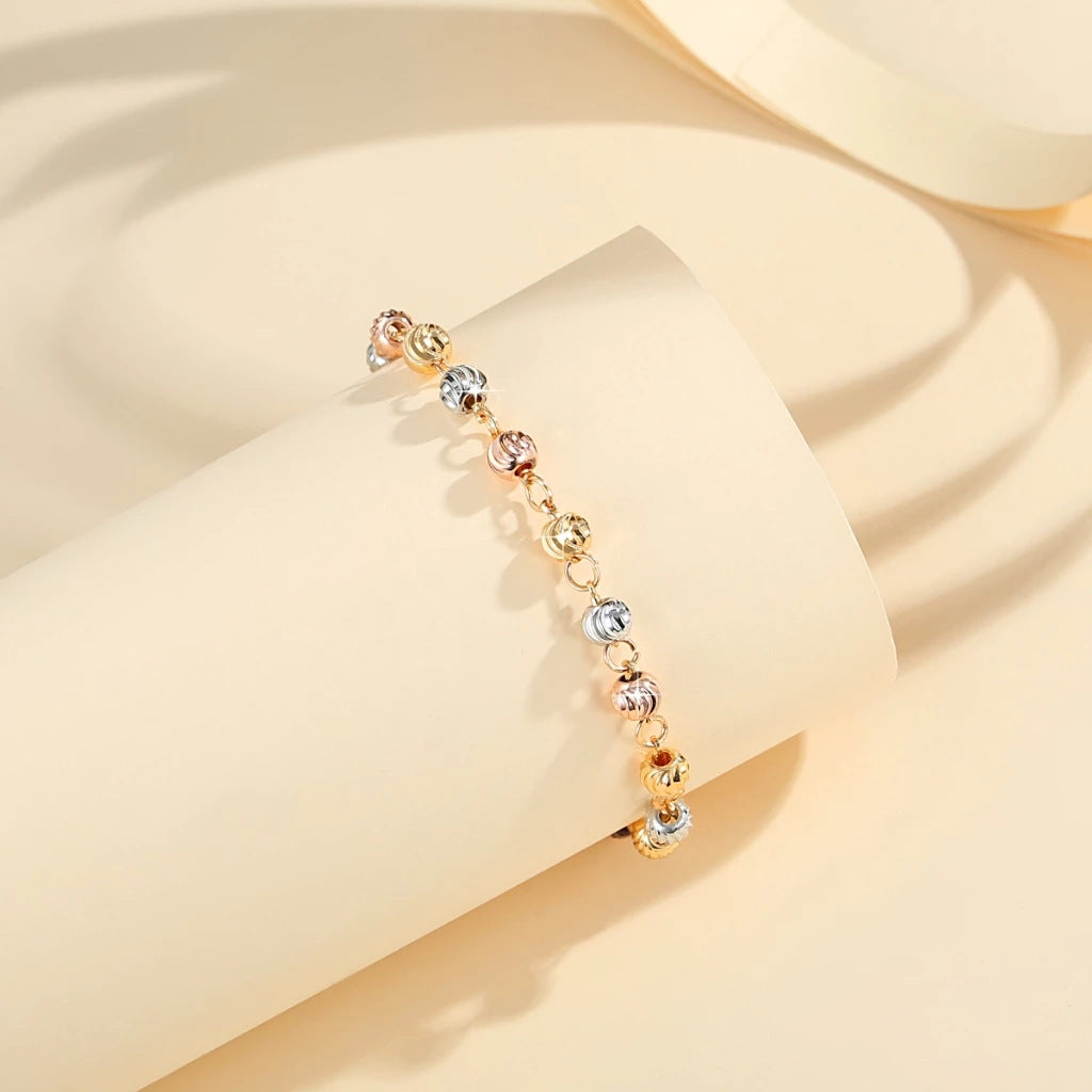🎁🔥Pulsera ojo de gato de oro rosa de 18K